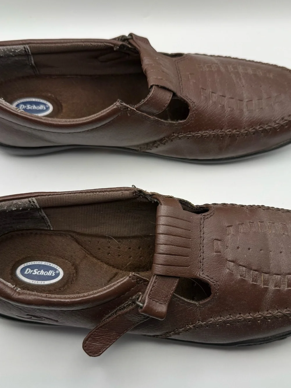 Women’s Brown Slip-On Leather Loafers with Strap